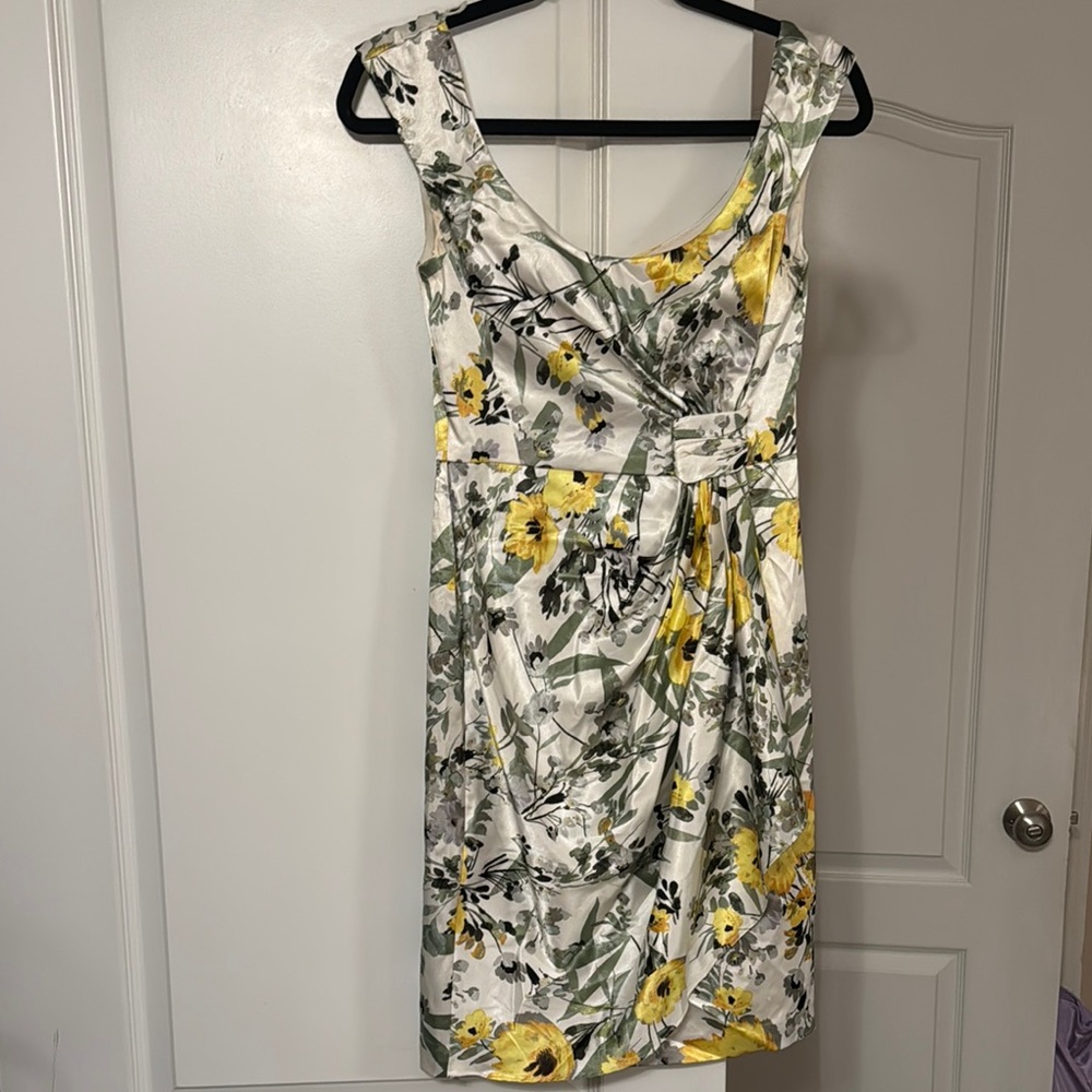 Floral Print Dress with Yellow Accents